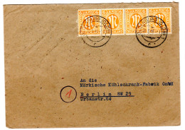 AM-Post Fern-Brief Mit 4er Streifen 6 Pfg. (engl. Druck) - Other & Unclassified