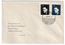 DDR-FDC: Brecht Mit Falschgeschriebenem Vornamen - Otros & Sin Clasificación