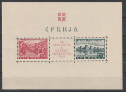 Dt. Besetzung Serbien: Block 1 + 2, ** (MNH), Attest Brunel - Bezetting 1938-45