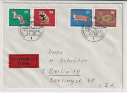 Berlin: "Pelztiere 1967" FDC Als Eilbrief Gelaufen - Otros & Sin Clasificación