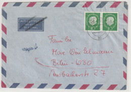 Berlin: Fernbrief (Kiel-Berlin) Mit 10 Pfg. Heuß-Medaillon Im Paar - Lettres & Documents
