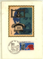 CP 1er Jour Sur Soie : CENTENAIRE DU TELEPHONE - Cachet Daté 25 IX 1976 – Paris - 350 - 1970-1979