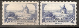 VARIETE N 311 ** - 1 TB BLEU GRIS AU LIEU DE OUTREMER + FOND BLEU ABSENT - SIGNE   - COTE + DE 160 EUROS - Unused Stamps