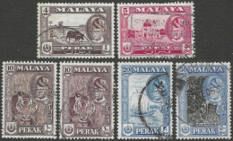 Perak (Malaysia). 1957-61 Sultan Yussuf 'Izzuddin Shah. 6 Used Values To 50c. SG 152etc. M5137 - Perak