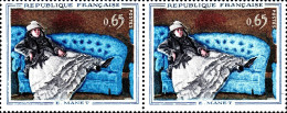 VARIETE DUO  N 1364 ** - 1 TB CANAPE BLEU ULTRA DEPOUILLE TENANT A NORMAL  - TRES VISIBLE AU SCANN - RRR !!! - Unused Stamps