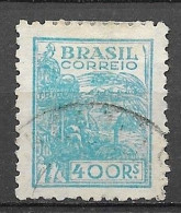 Brasil Brazil  1941 Série NETINHA 400 Reis RHM 416 - Scott 518 (com Traços Verdes No Verso) - Gebruikt