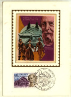 CP 1er Jour Sur Soie : THÉATRE DU PEUPLE - Cachet Daté 9 VIII 1975 Bussang - 357 - 1970-1979