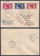 Cook Islands 1937 Used Registered Cover Coronation Of King George VI Stamps - Cookeilanden