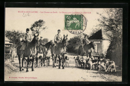 AK Sillé-le-Guillaume, Les Chasses En Forêt, Le Départ Pour La Chasse Au Chevreuil, Jagd  - Hunting