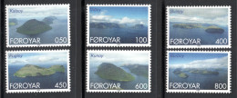 Faeroër 1999  Islands 6 Values MNH Faroe Islands, Faroyar, Kaisoy, Vidoy, Svinoy, Fugloy, Kunoy, Bordoy - Islands
