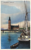 SUEDE - Stockholm - Stadshuset - Colorisé - Carte Postale Ancienne - Zweden