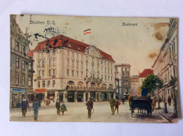 BEUTHEN O.-S.  - BYTOM (Pologne) : Boulevard - 1914 (taches) - Pologne