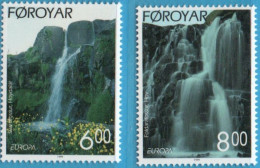 Faeroër 1999 Waterfalls 2 Values MNH Faroe Islands, Cept Europe - Sonstige & Ohne Zuordnung