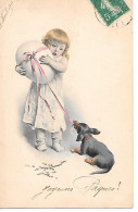 Teckel - Dackel - Dachshund - Bassotto -  Chien, Dog, Hund, Girl, Fille, Ragazza, Easter Egg, Œuf De Pâques / Vienne - Honden