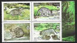 VIET NAM. N°2359-62 De 2010. WWF Chat Viverrin. - Big Cats (cats Of Prey)