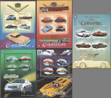 Nw0648+Pk337 Cars Cadillac Corvette Transport Automobiles 5Kb Mnh Stamps - Auto's