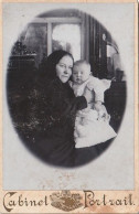 Photo Cabinet On Passepartout. Woman With Child - Anonymous Persons