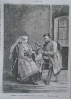 D203416 P217  Romania - Transylvanian Saxon Family (from The Bistrița Region) - Woodcut From A Hungarian Newspaper  1866 - Estampes & Gravures