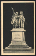 AK Ebernburg, Hutten-Sickingen-Denkmal Vor Der Burg  - Andere & Zonder Classificatie