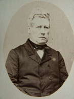 Photo CDV Langrené à Lunéville - Homme, Notable, Portrait En Médaillon, Second Empire, Ca 1865 L680B - Old (before 1900)