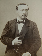 Photo CDV Perin & Schahl à Nancy - Homme Main Au Gilet, Chaine De Montre, Second Empire, Ca 1860 L680B - Oud (voor 1900)