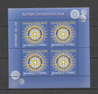 Rm159 2005 Romania Rotary International Centenary Michel 6 Euro Mnh - Rotary, Club Leones