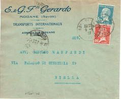 Tarifs Postaux Etranger Du 01-08-1926 (33) Pasteur N° 181 1,50 F. + Pasteur N° 178 90 C. Lettre 40 G. 15-01-1 - 1922-26 Pasteur