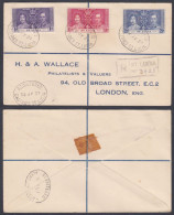 St. Lucia 1937 Used Registered Cover To England, Coronation Of King George VI Stamps - Ste Lucie (...-1978)