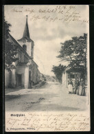 AK Giesshübl, Strassenpartie Mit Kirche  - Other & Unclassified