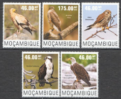 WB309 2014 Mozambique Birds Of Prey Fauna #7595-99 1Set Mnh - Sonstige & Ohne Zuordnung