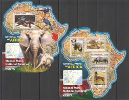 Ls876 2016 Sierra Leone Animals National Park Maasai Mara Kb+Bl Mnh Stamps - Otros & Sin Clasificación