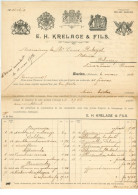 Facture Illustrée Fleurs E. H. KRELAGE & Fils à HAARLEM ( Hollande Pays Bas ) - Pays-Bas