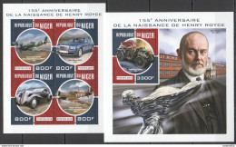 Hm1805 2018 Niger Henry Royce Cars Rolls-Royce Aircrafts #5693-6+Bl840 Mnh - Auto's