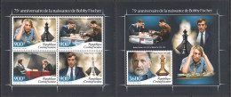 Hm0963 2018 Central Africa Bobby Fischer Spassky Tal Chess #8073-6+Bl1819 Mnh - Scacchi