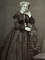 Photo CDV Sarrault  Constantine  Femme âgée   Belle Coiffure  Sec. Emp. CA 1860-65 - L680B - Old (before 1900)