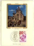 CP 1er Jour Sur Soie : USSEL - Cachet Daté 10 VII 1976 Ussel - 385 - 1970-1979