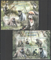 St1730 2013 S. Tome & Principe Animals Fauna Primates Monkeys Kb+Bl Mnh - Autres & Non Classés