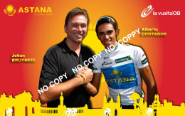 PHOTO CYCLISME REENFORCE GRAND QUALITÉ ( NO CARTE ), BRUYNEEL - CONTADOR 2008 - Cycling