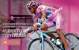 PHOTO CYCLISME REENFORCE GRAND QUALITÉ ( NO CARTE ), BRUYNEEL - CONTADOR 2008 - Cyclisme