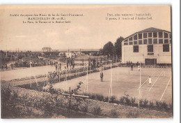 CPA 54 Mancieulles Le Parc Le Tennis Et Le Basket Ball Mines De Fer De St Pierremont - Autres & Non Classés