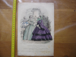 Gravure De Mode Moniteur Des Dames Et Des Demoiselles JULES DAVID 538 - Estampes & Gravures