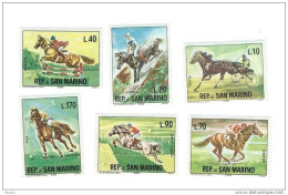 San Marino 1966 , Ippica : Cavalli, Pferde, Horses, Chevaux , Serie Completa .Nuovi. - Chevaux
