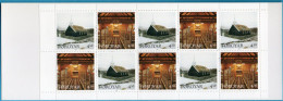 Faeroër 1997 Hvalvik Church Stamp Booklet 10 Values 97-pzb Faroe Islands, Faroyar, - Churches & Cathedrals