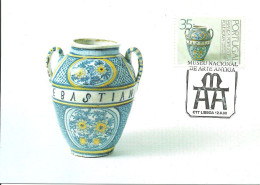 30981 - Carte Maximum - Portugal - Ceramica Faiança Policroma Sec. XVI Faience Museu Arte Antiga Lisboa Pottery Poterie - Cartes-maximum (CM)