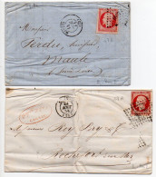 Napoléon N° 17A Et 17 B Sur 2 Lettres - Etats Moyens - 1849-1876: Classic Period