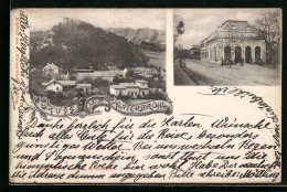 AK Hinterbrühl, Strassenpartie Mit Gasthaus Von Fred Schröder, Teilansicht  - Other & Unclassified