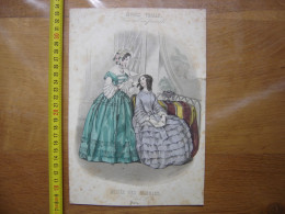 Gravure De Mode Musee Des Familles HELOISE LELOIR Modes Vraies Travail Famille - Prints & Engravings