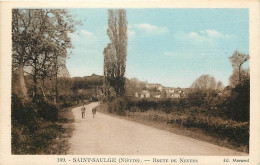 58 - Saint-Saulge - Route De Nevers - Animée - CPA - Voir Scans Recto-Verso - Otros & Sin Clasificación