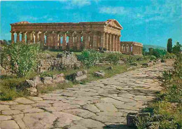 Italie - Paestum - Temple De Neptune Et Route Sacrée - CPM - Voir Scans Recto-Verso - Other & Unclassified