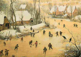 Art - Peinture - Pieter Bruegel - Paysage D'hiver Avec Patineurs Et Trappe Aux Oiseaux - Détail - Carte Neuve - Musée Ro - Peintures & Tableaux